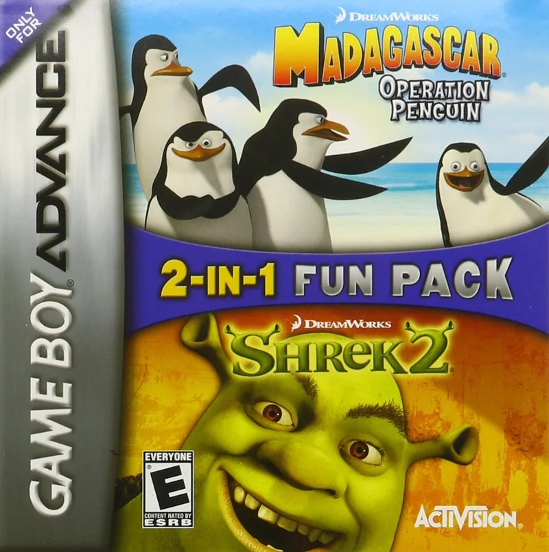 DreamWorks Madagascar Operation Penguin / Shrek 2 (2-In-1 Fun Pack) (GBA)
