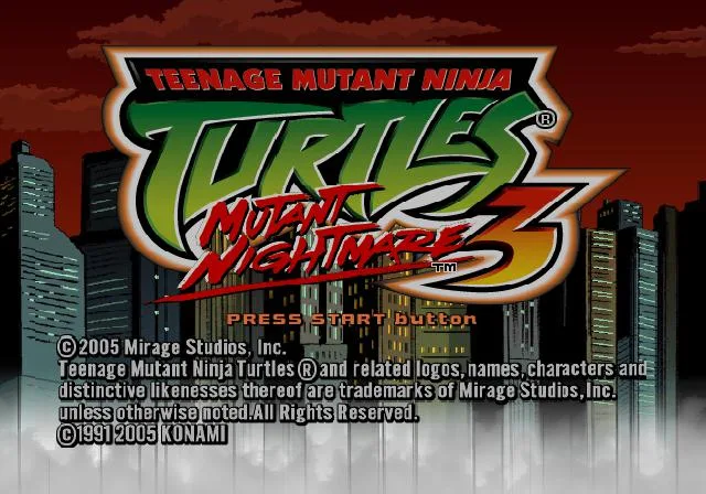 Teenage Mutant Ninja Turtles 3: Mutant Nightmare (PS2)