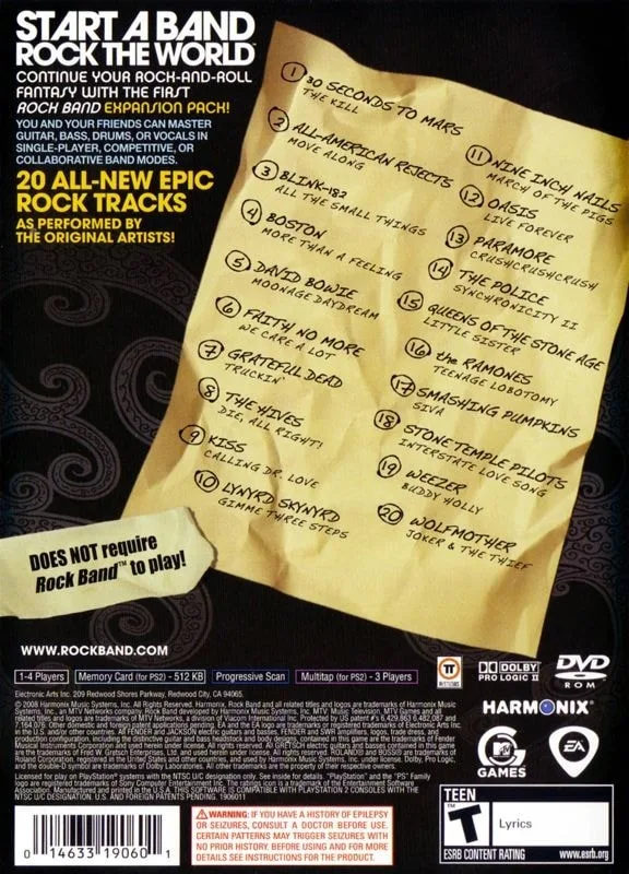 Rock Band: Track Pack - Volume 1 (WII)